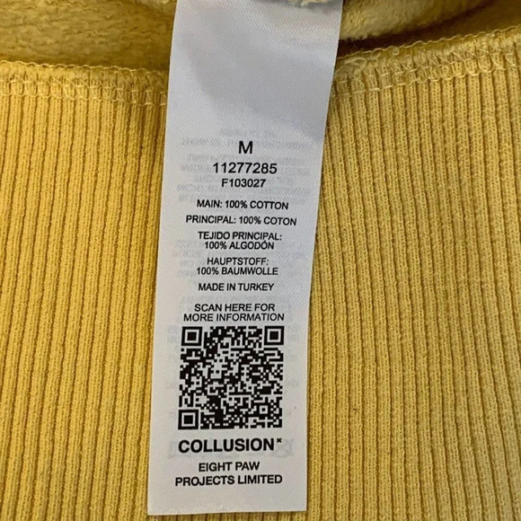 Collusion Men's Cotton Front Pocket‎ Long Sleeve Pullover Hoodie Sweatshirt SZ M - Picture 8 of 13